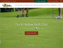 Tablet Screenshot of duckhollowgolfclub.com